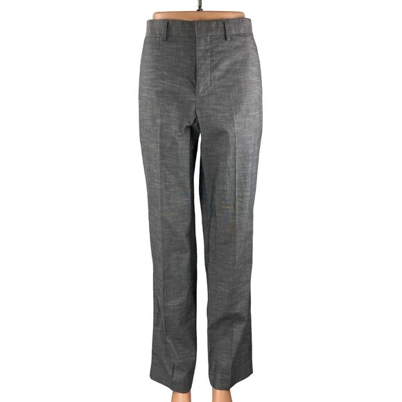 Express Pants - Express Women's Gray High Rise Straight Wide Leg Trousers Dress Pants Size 31X32